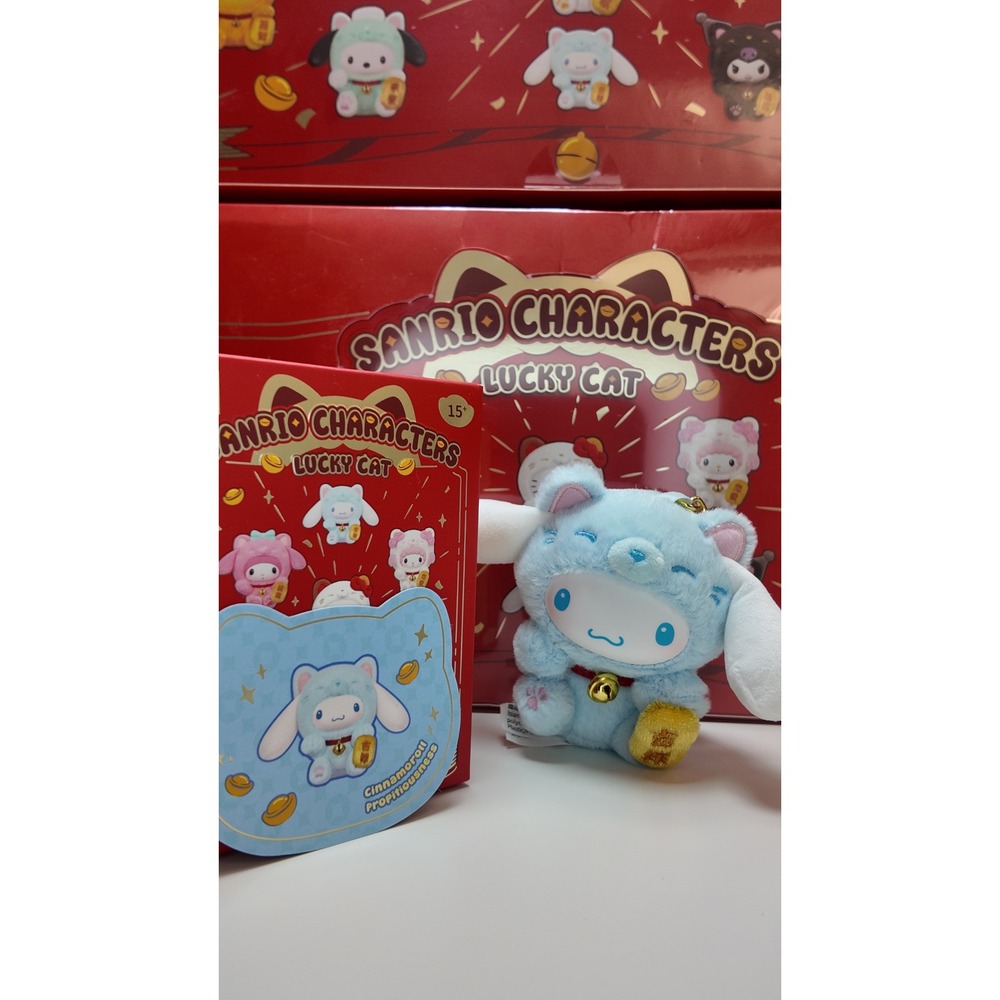 TOP TOY Sanrio Characters Lucky Cat Plush Series - Cinnamoroll